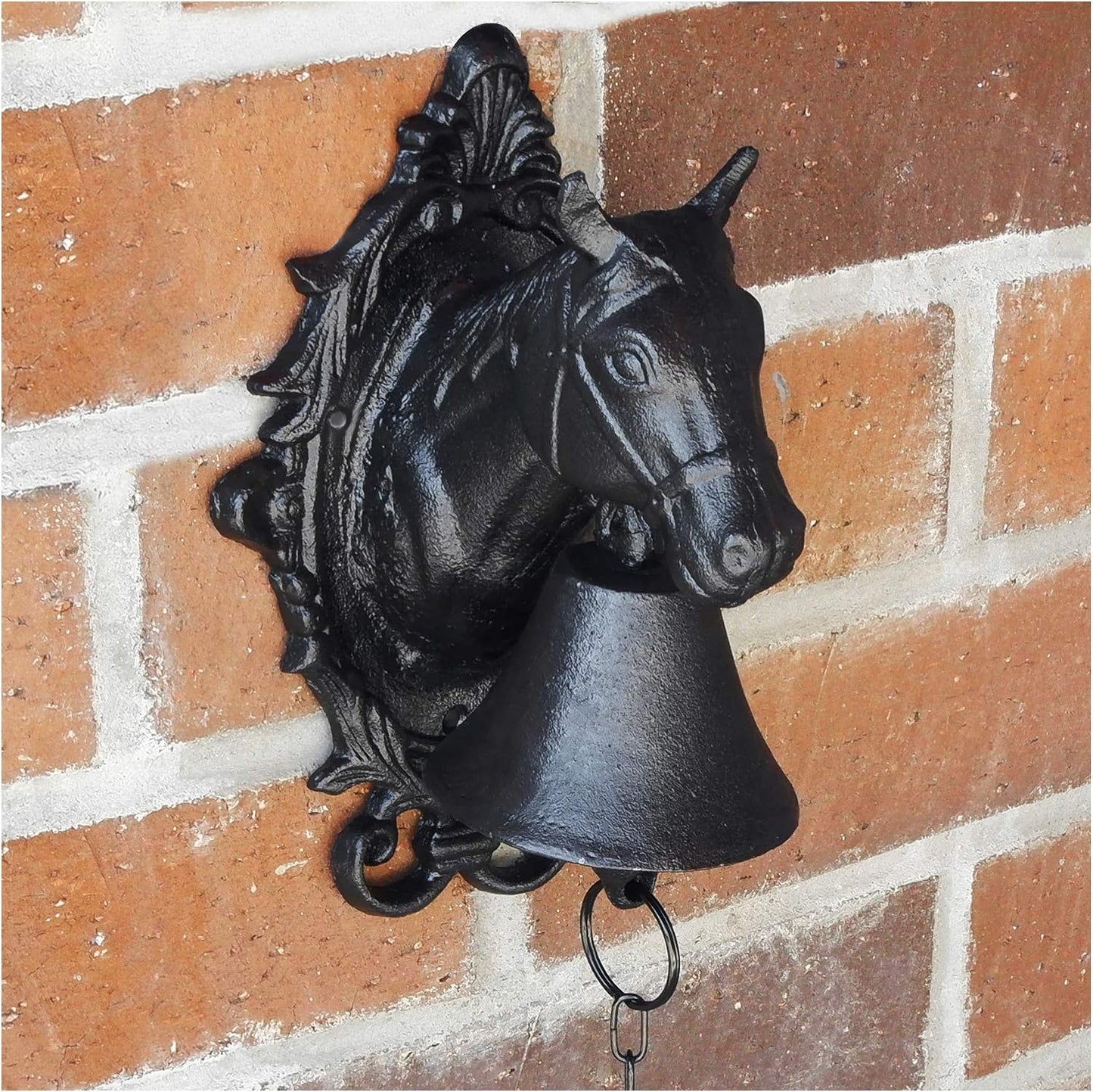 Horse Head Upstreet Outdoor Dinner Bell Made For Ranch House Family Front Door Interior Exterior