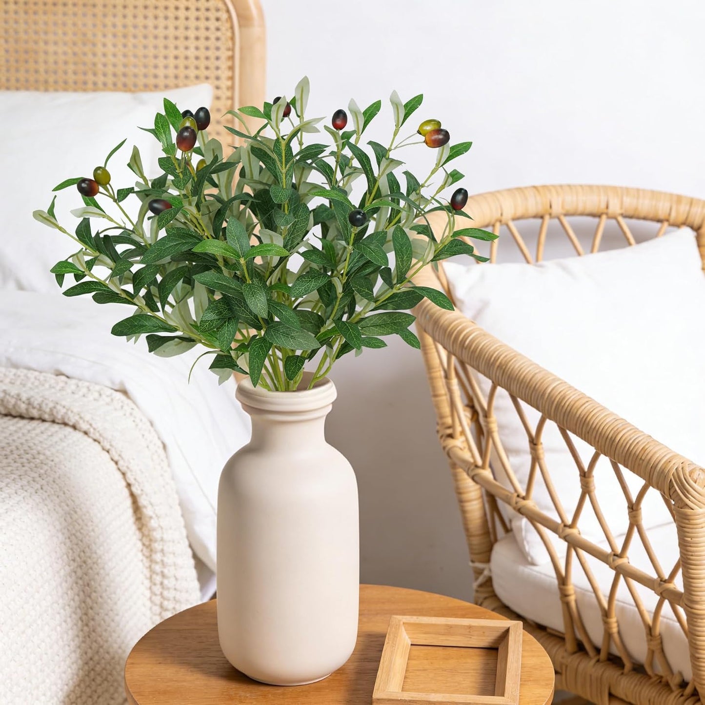 Faux Olive Branches&Eucalyptus Branches / Set of 16