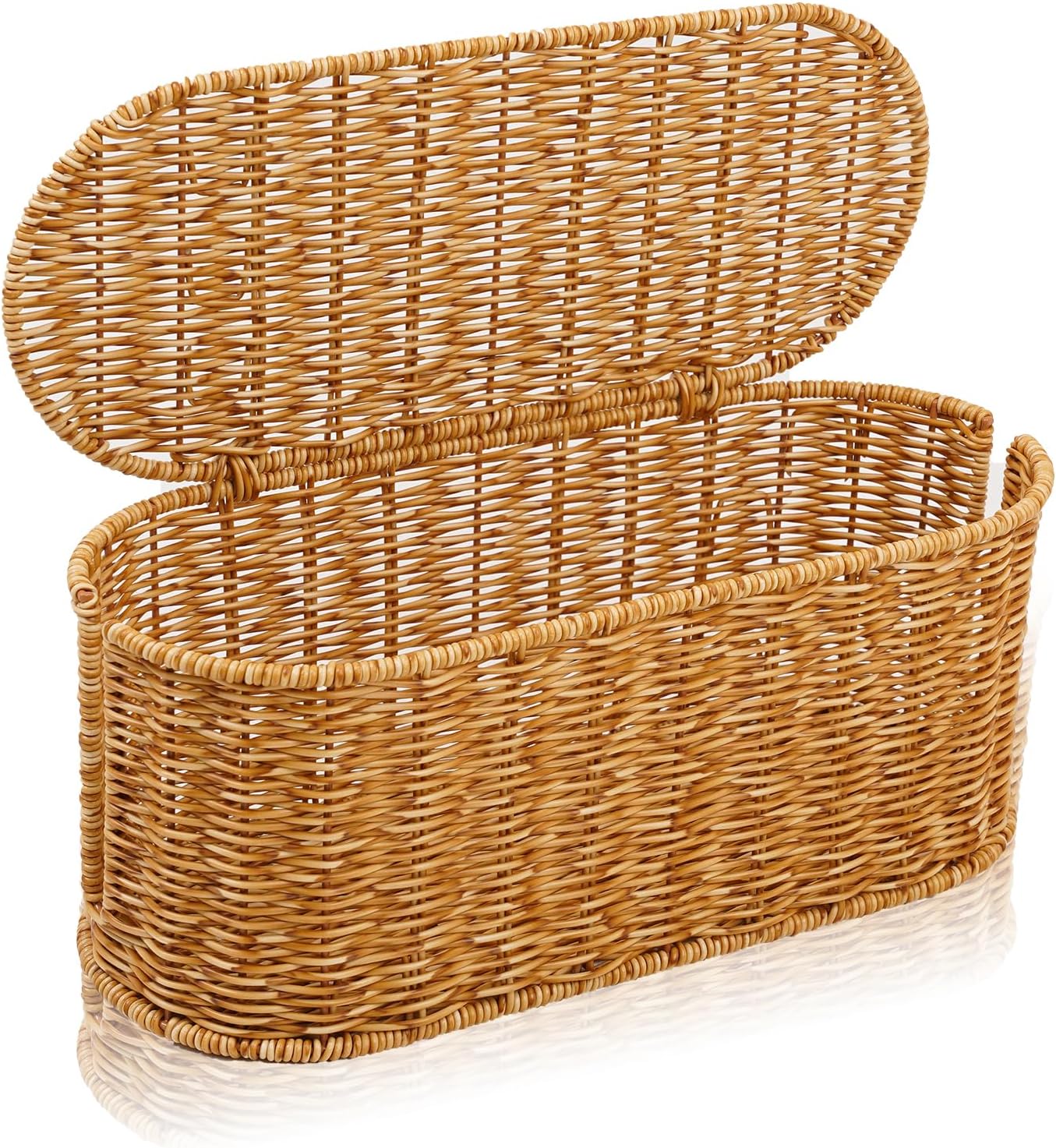 Handmade Rattan Cable Organizer / Natural / Oval