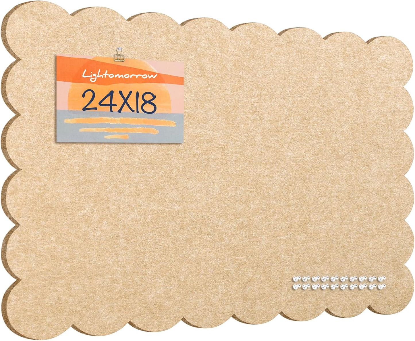 Fluxynara 6-Pack Large Felt Bulletin Board, Natural Oak Pyramid