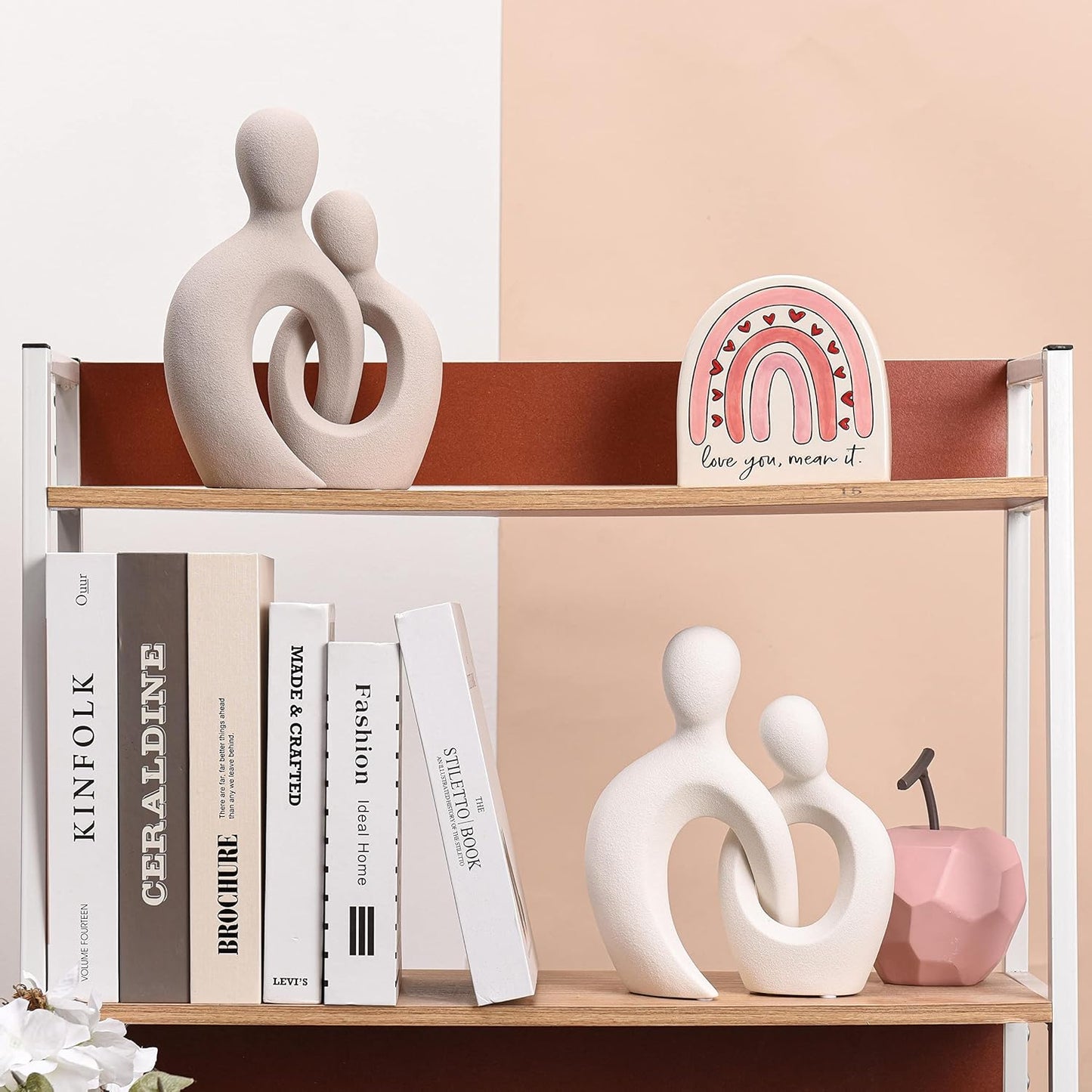 Abstract Lover Statue / White