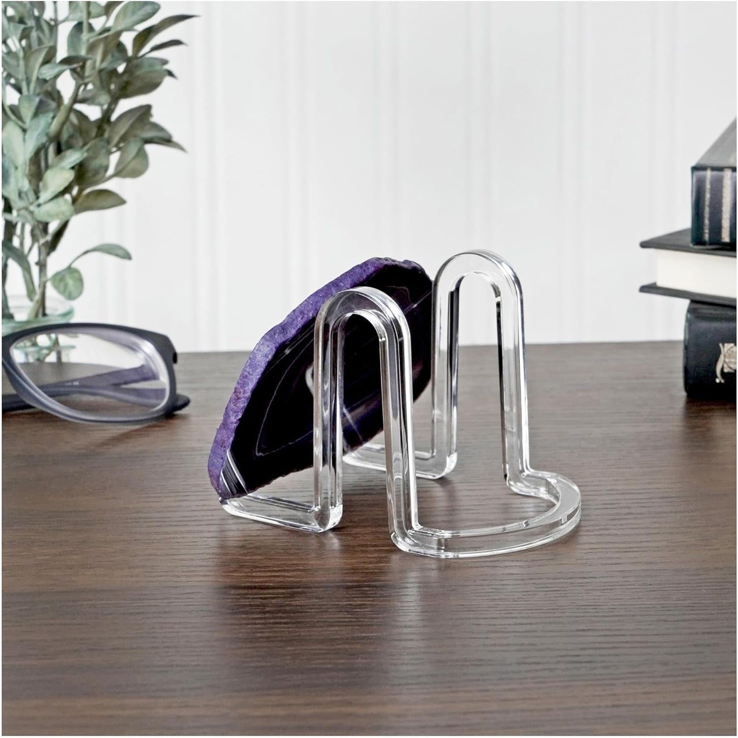 Acrylic Ribbon-Style Display Easel / 2.875 x 2.5 x 3.5 / Clear