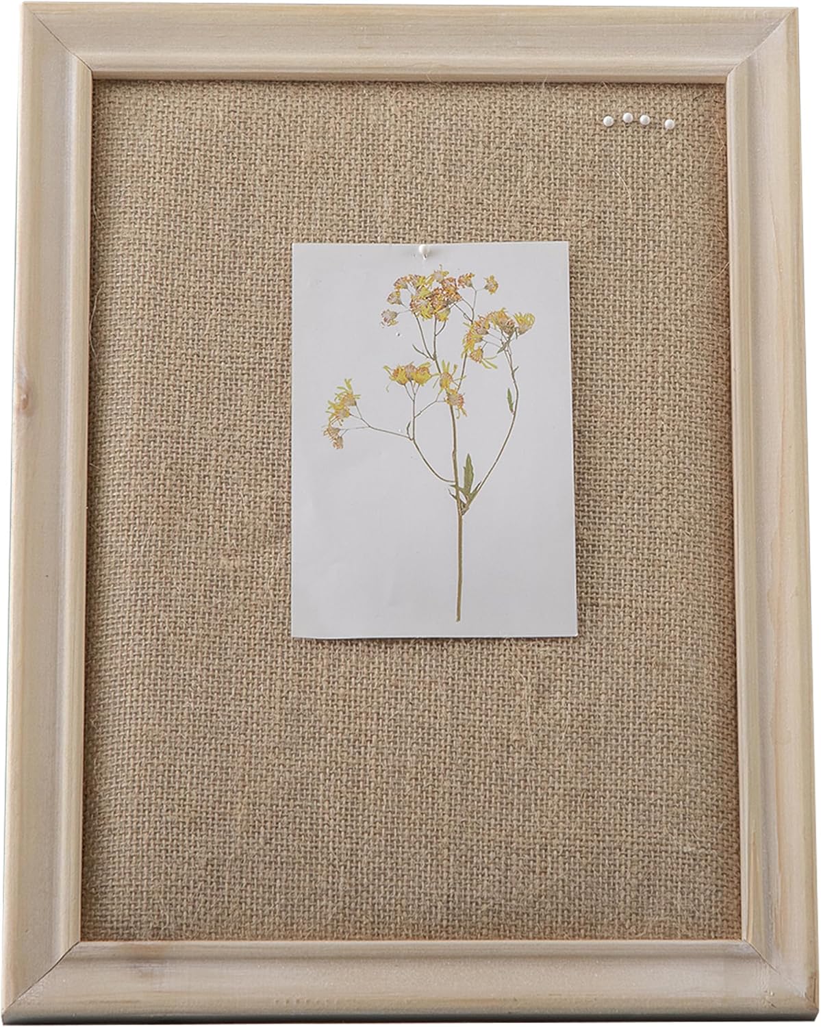 Stand / Small Linen Desk Bulletin Board / Linen / Brown / 12 x 16