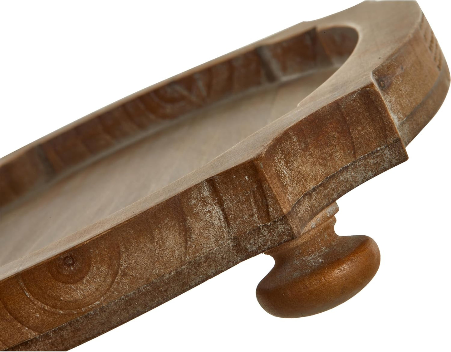 Wood Serving Tray / Round / 12 x 8