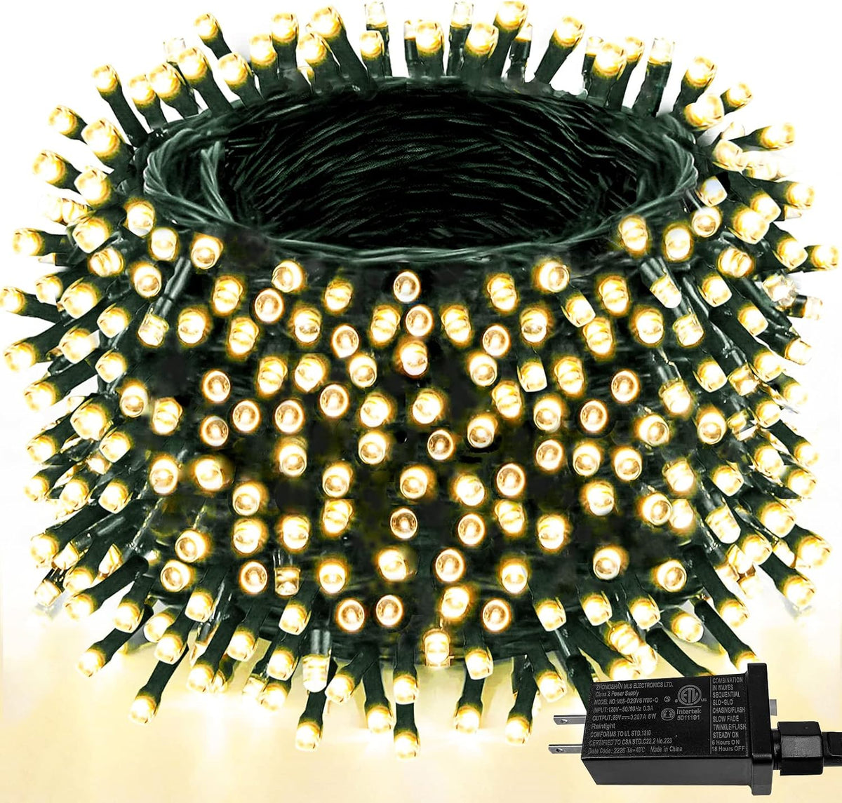 264 FT 800 LED Super Long Christmas Lights String Indoor Outdoor Warm White