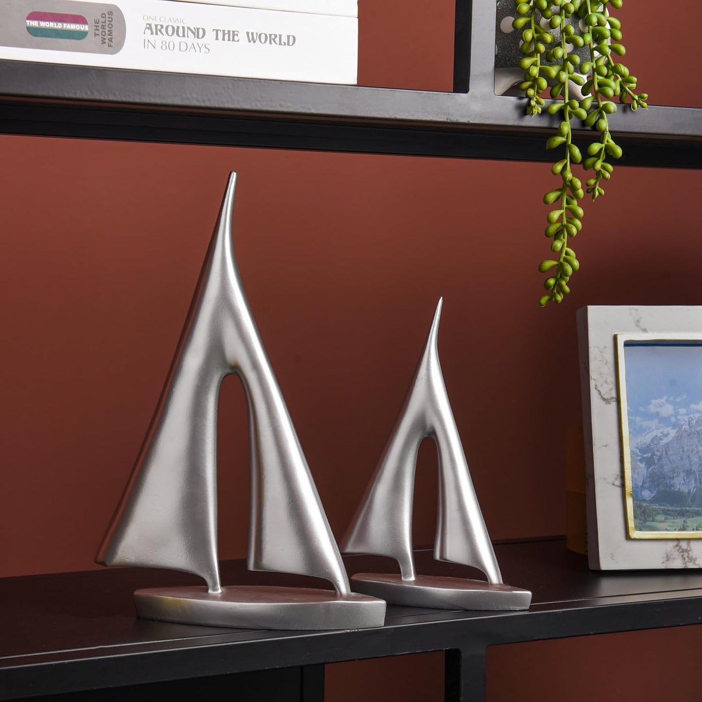 Boat Decorations Statue Decor / Silver
