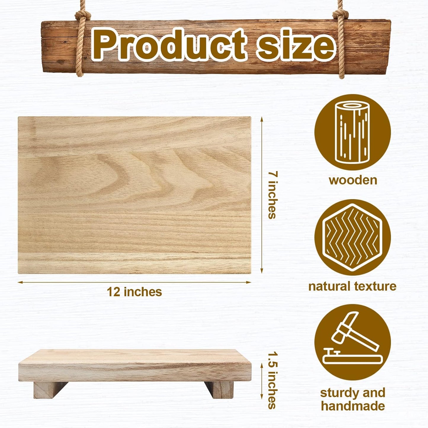 Wood Riser Tray Soap / Natural / 12 x 7