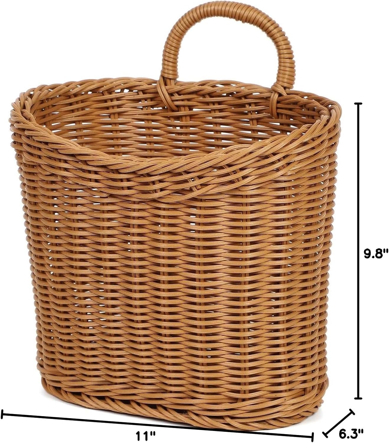 Handmade Rattan Hanging Wall Baskets / A