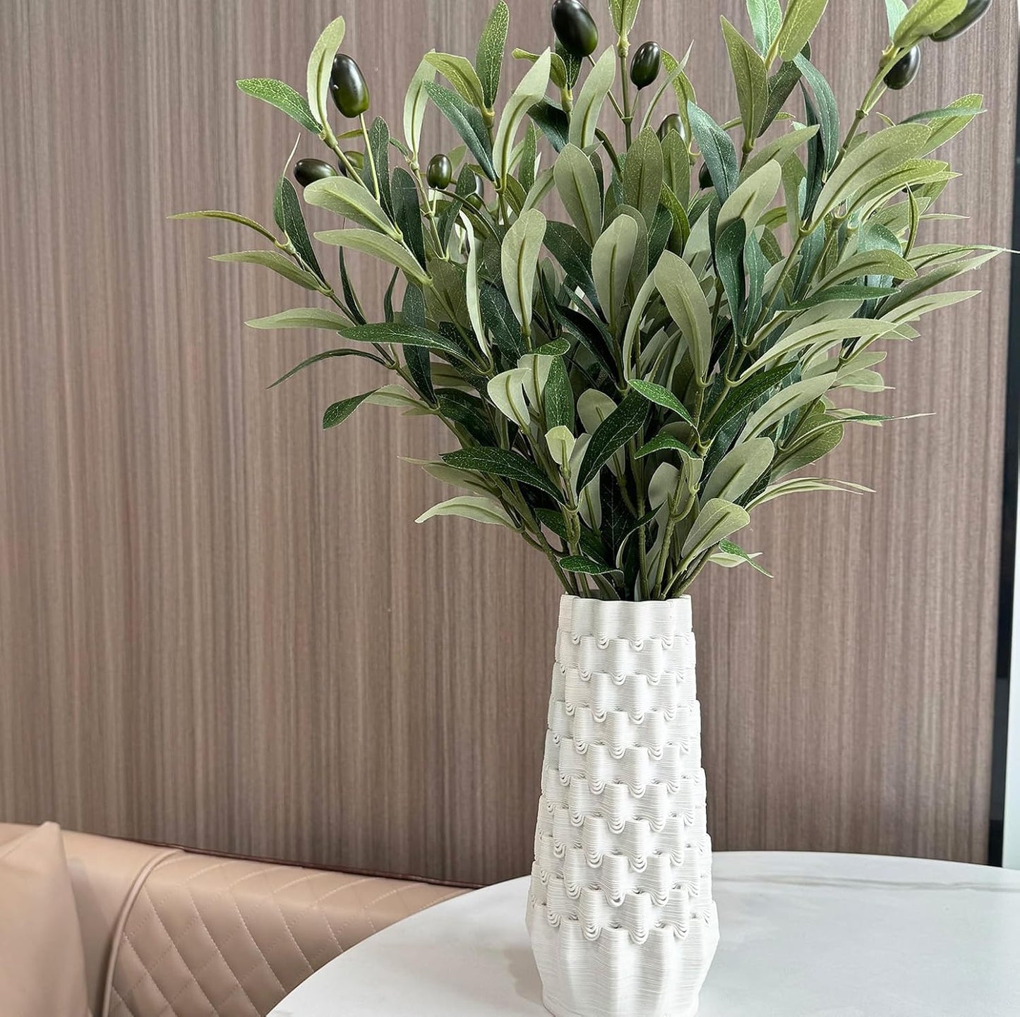 Faux Olive Branches for Vase Fake Plants / Green / Set of 5