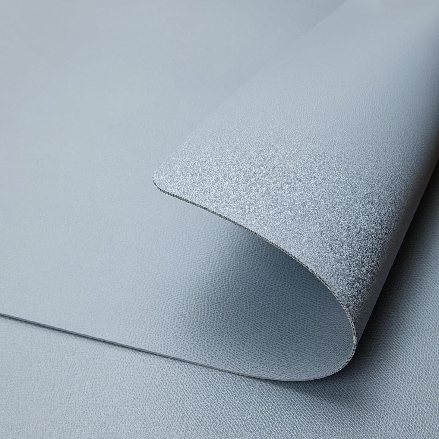 DOLOPL Dusty Blue Placemats Set of 6, Wipeable Faux Leather Place Mats | Leather-look, Easy Clean,Washable, Heat