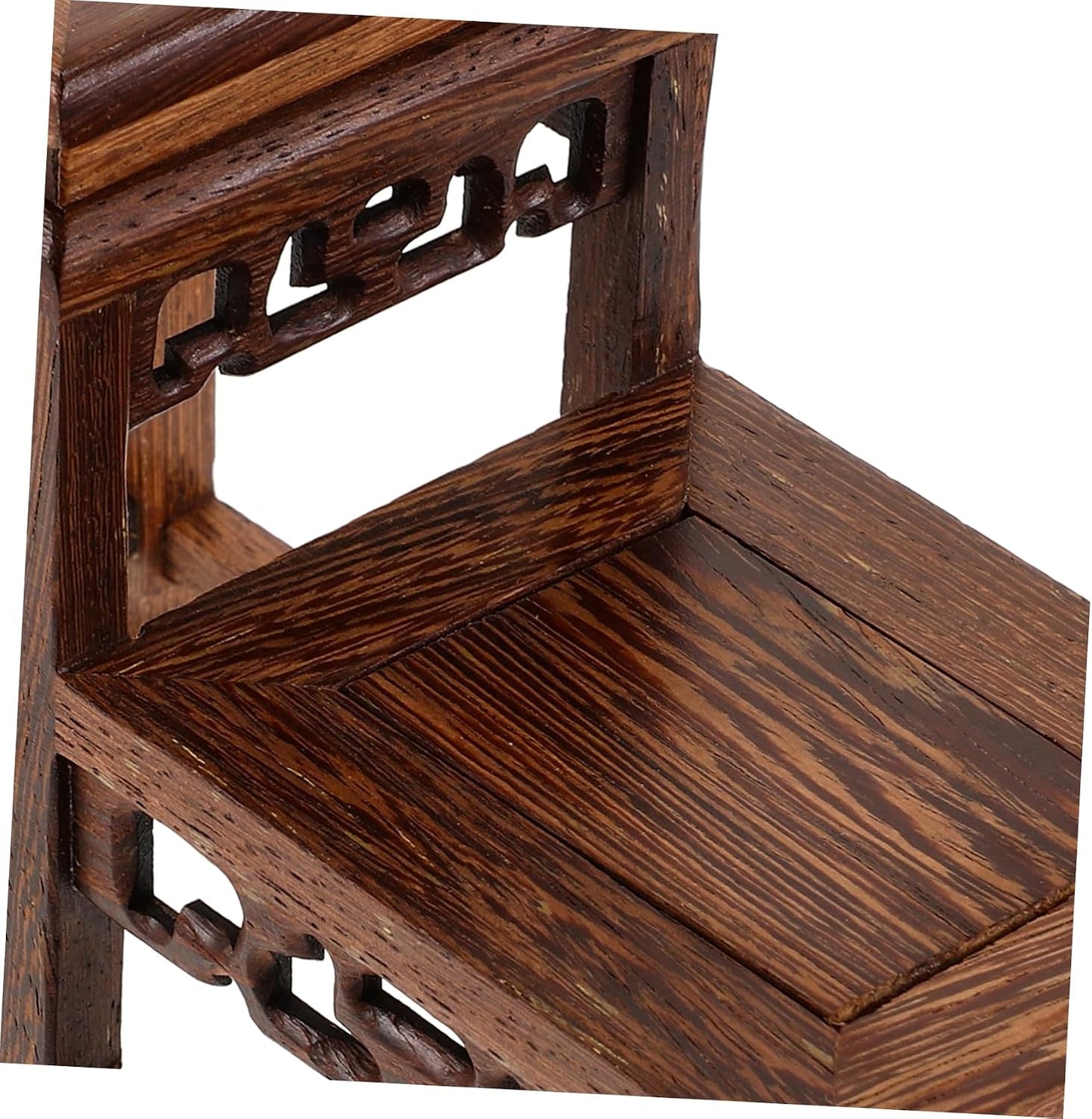 Chicken Wenge Wood Base Riser Vintage Style Wooden Display Stand for Small / 7.48 x 5.70 x 3.34