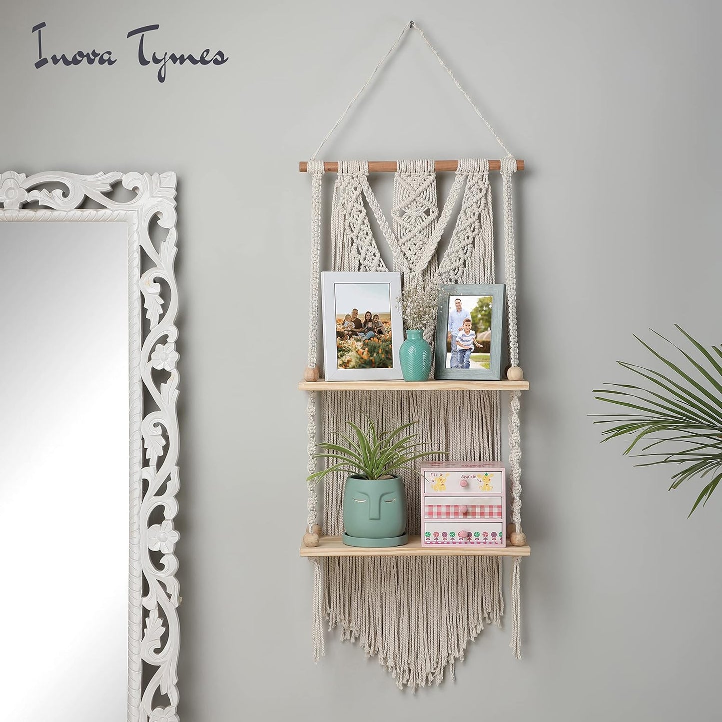 Boho Shelves Bedroom Decor / 2 Tier