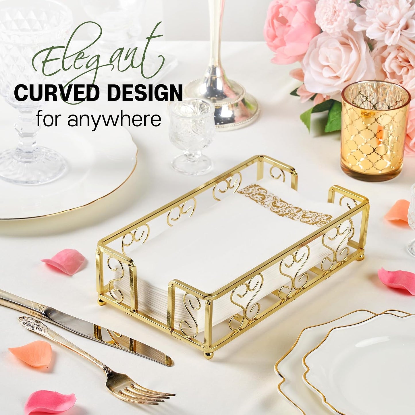 Gold Tray / Matt Gold Guest Towel Holder Tray / Guest Towel Holder