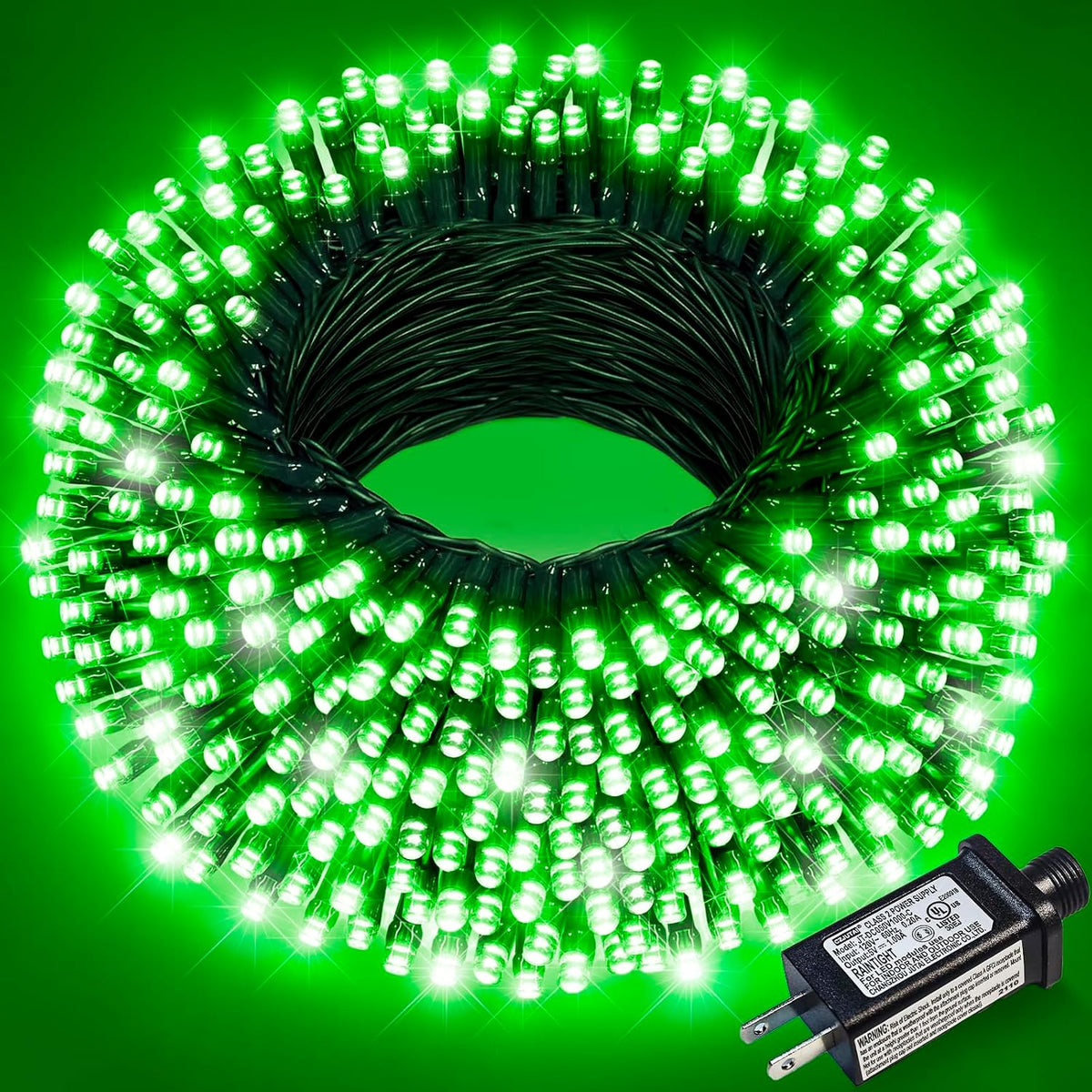 100FT 300 LED Christmas Lights Outdoor, Christmas Tree Lights, Green