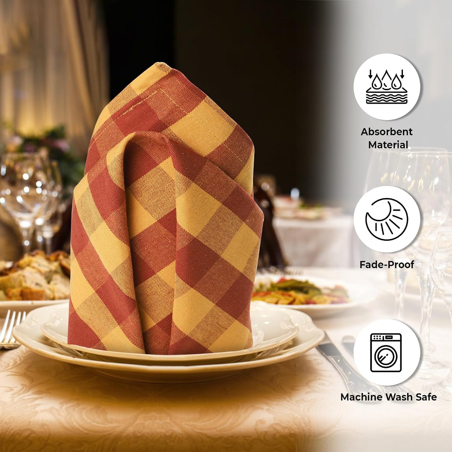 Urban Villa Cloth Napkins Cotton 20x20 (Set of 6) Brigld