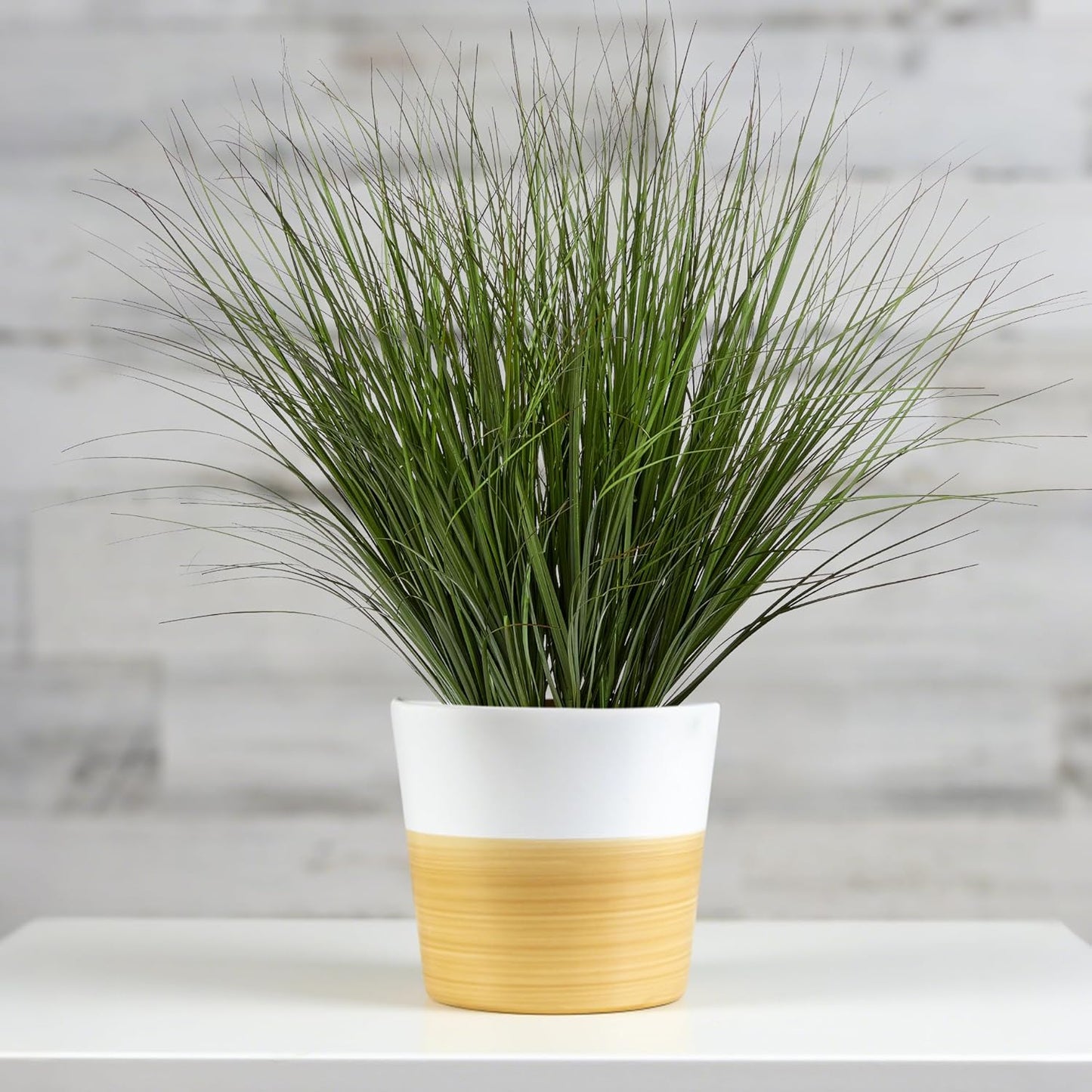 17.3" Fake Plants Artificial Wheat Grass Greenery Plastic Plants Fake Grass / Short / Set of 8