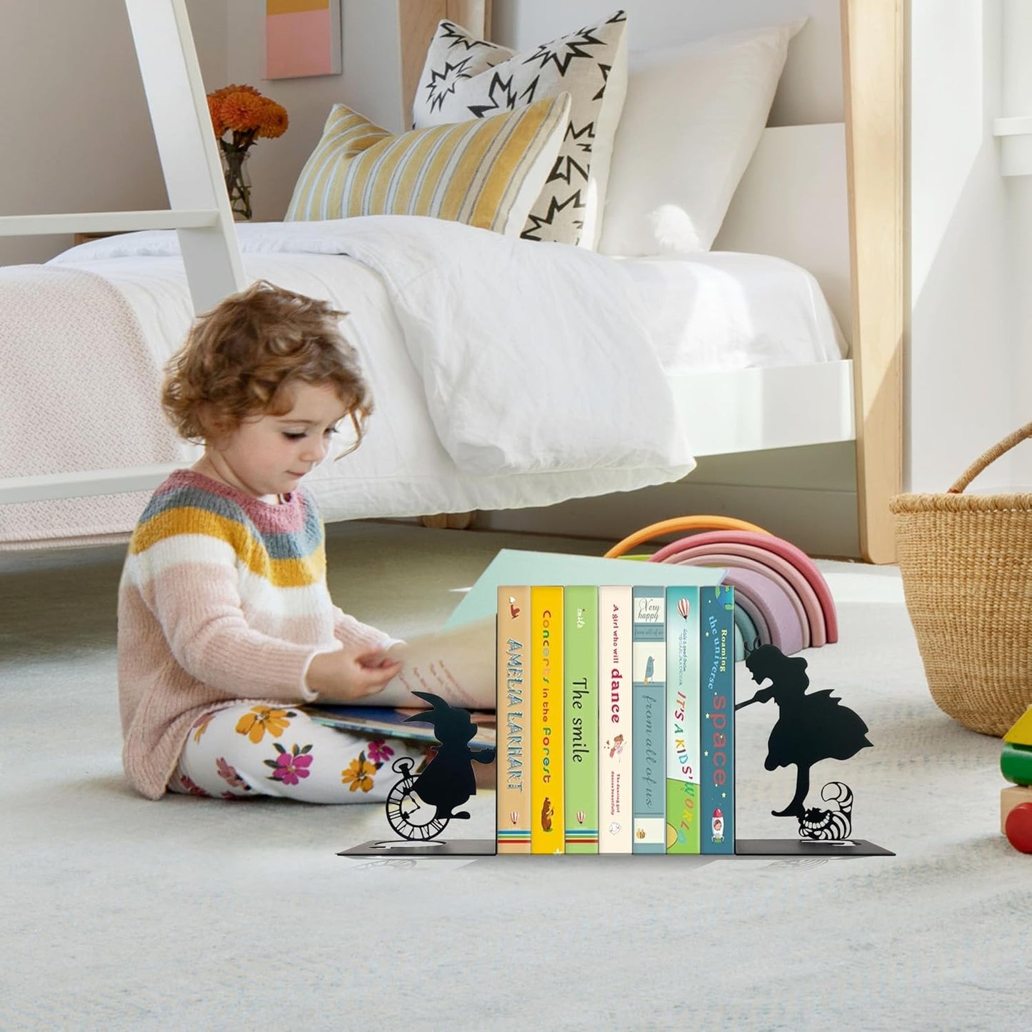Metal Wonderland Bookends / Alice Decorative Bookends