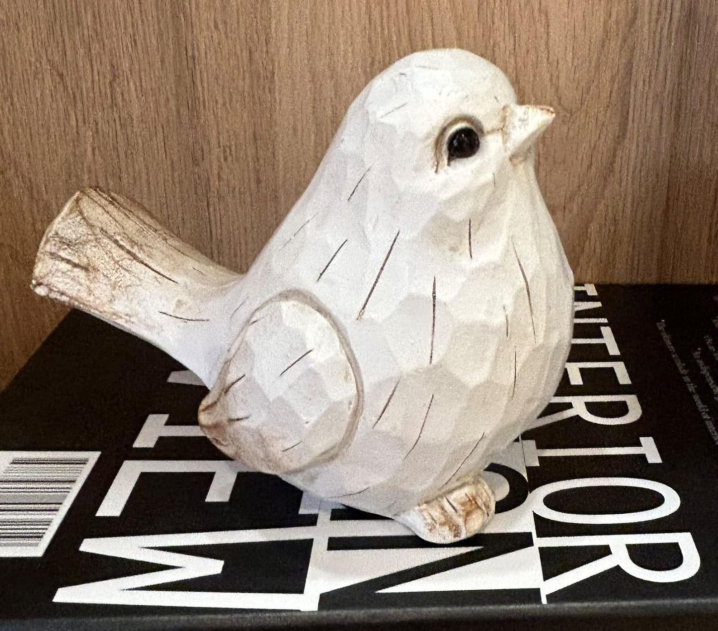 New Modern Farmhouse Bird Figurine / Distressed / White