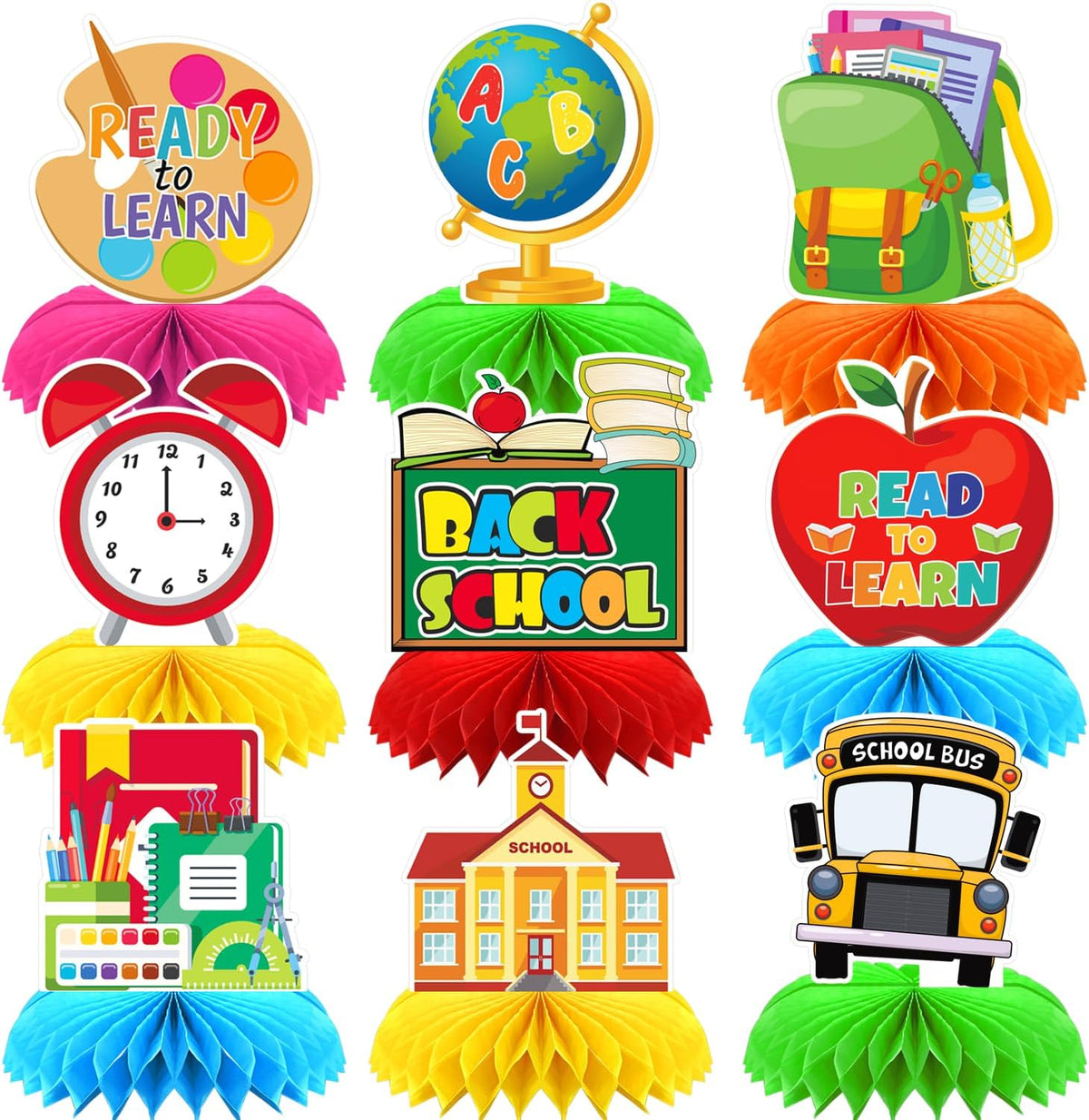 Back to School Table Decorations, 9 Pcs Welcome Back to School centerpieces