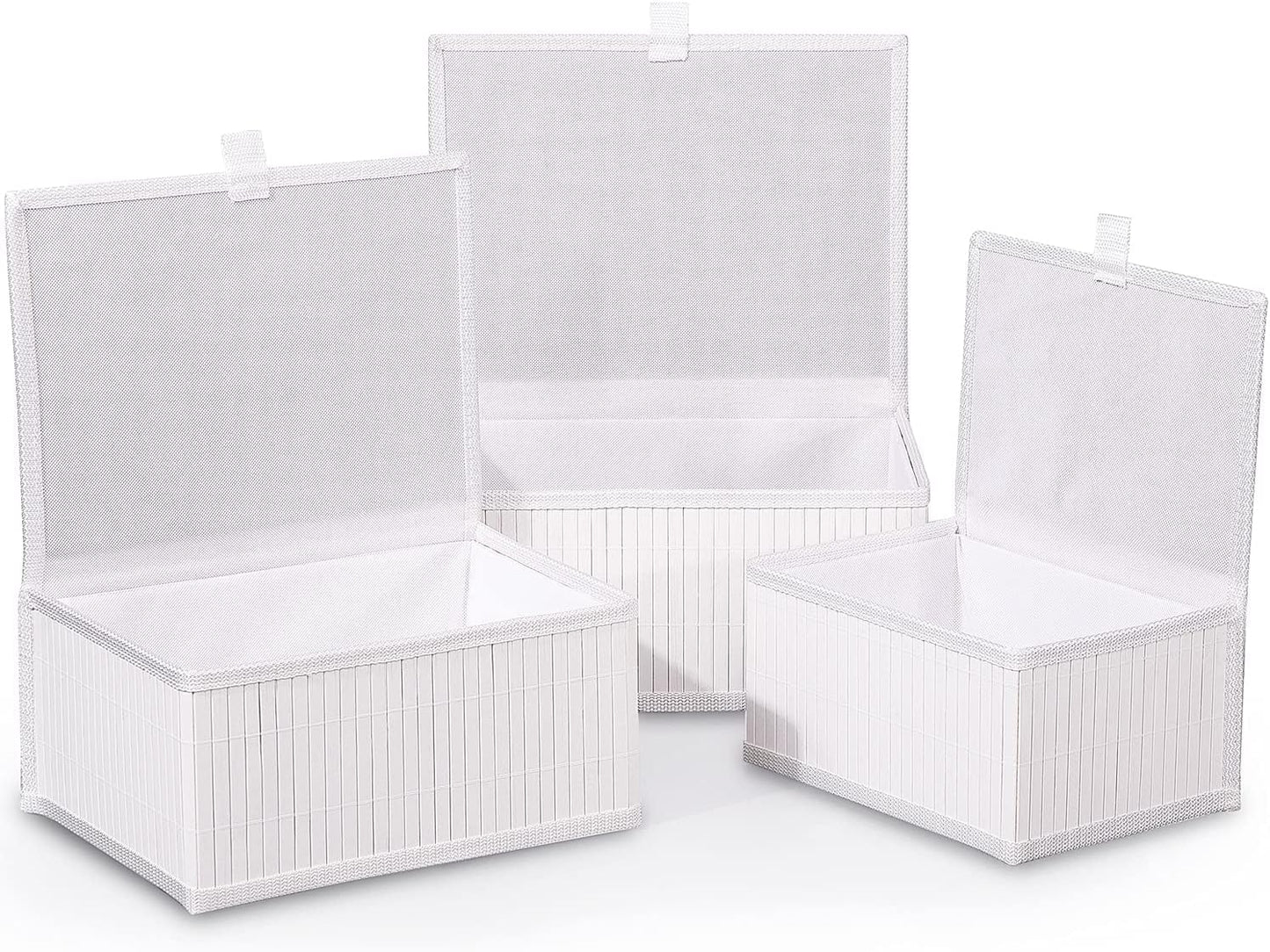 Woven Lined Storage Basket / Pure White / Set of 3