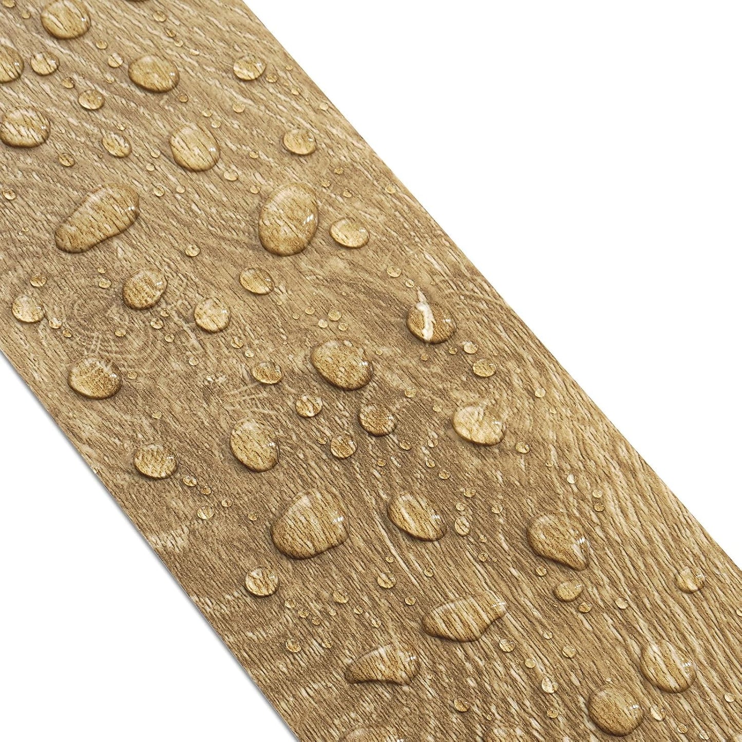 Natural Oak Wood Grain Wallpaper Border Peel and Stick Mirror Frame Border / 3 x 590 / Light Brown