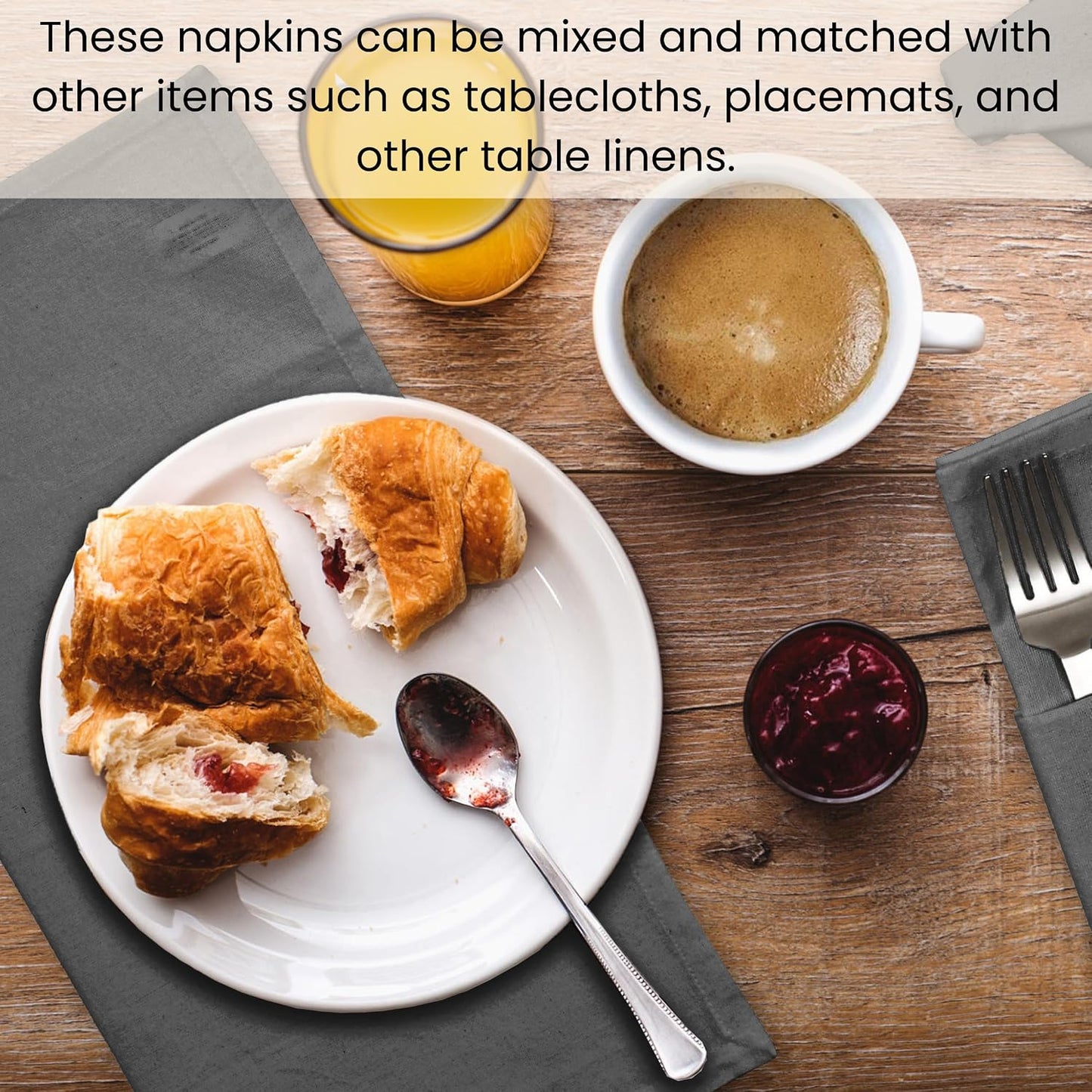 Cloth Dinner Napkins Set of 12 - Perfect Everyday Use Table Napkins - Soft Durable Washable - Ideal for Party Wedding