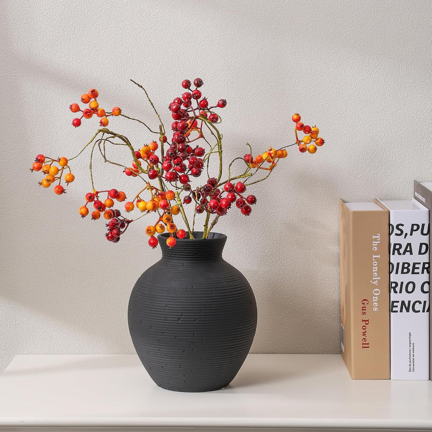 Ceramic Flower Vase Home Decor / 7.4 In - Black / 7.4 Inch