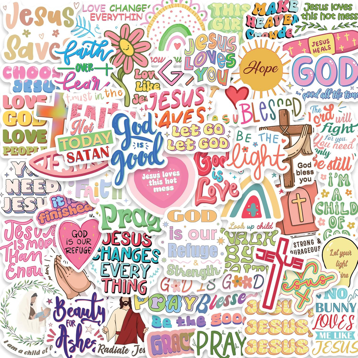 100 Pcs Bible Verse Christian Stickers Religious Faith Sticker