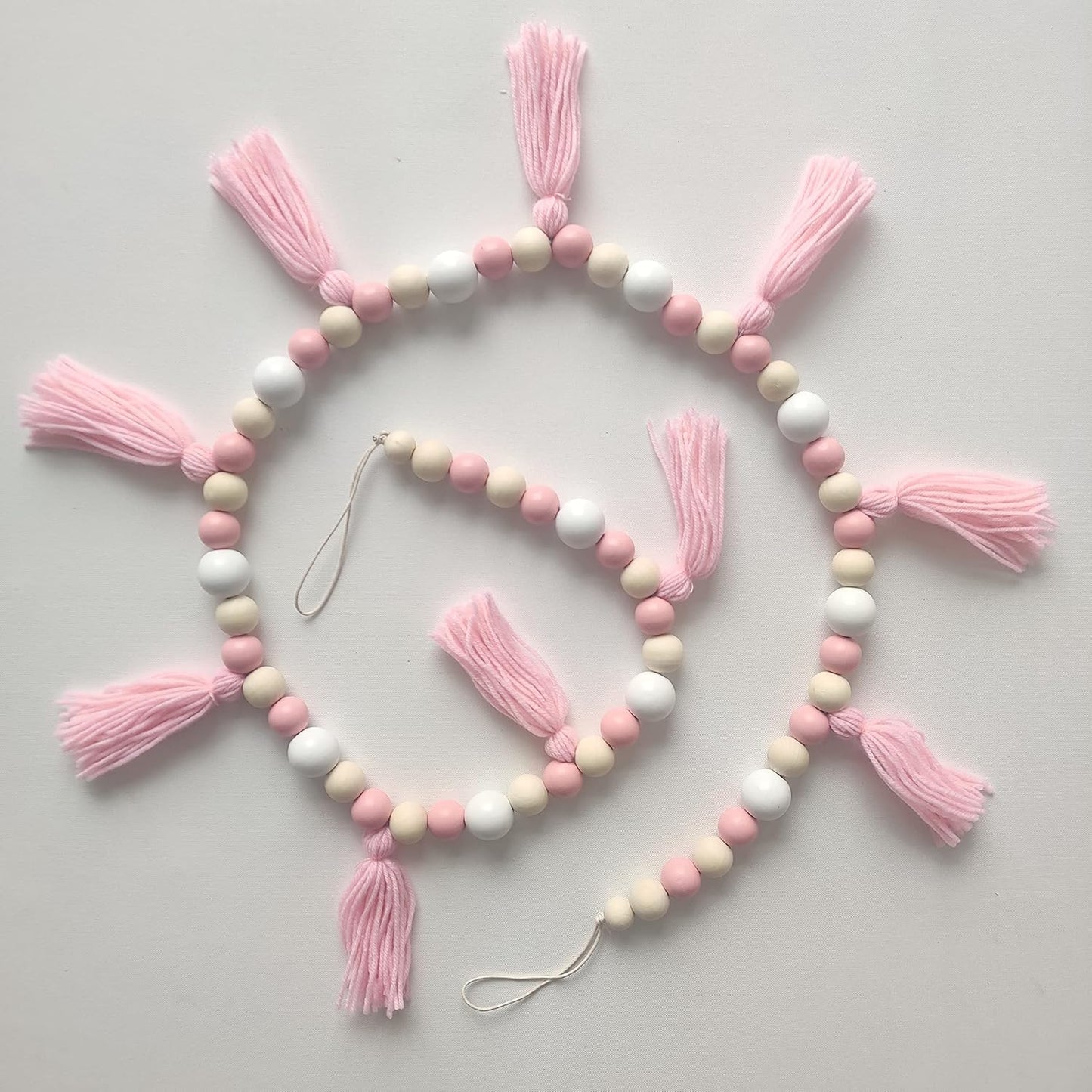 in Boho Tassel Garland / Pink+tassel / 59 Inch
