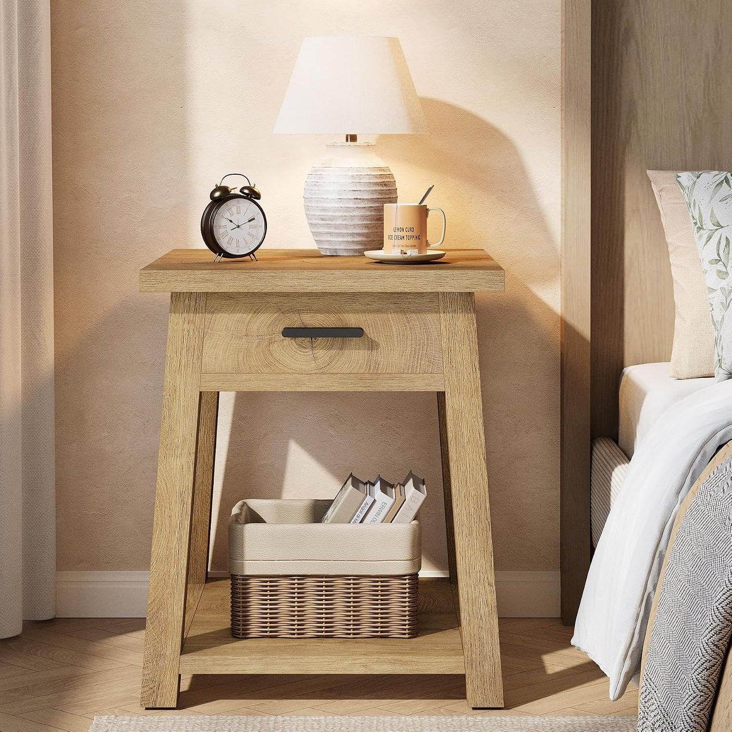 2 -Tier Wooden End Table