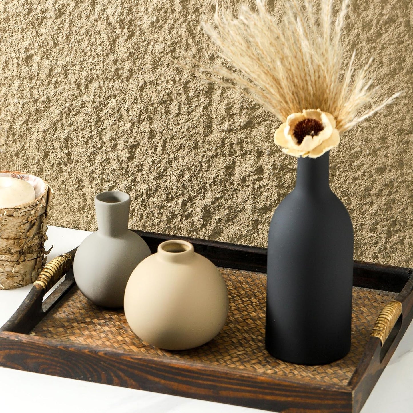 Ceramic Vase / 001-multicolor-3k / Set of 3
