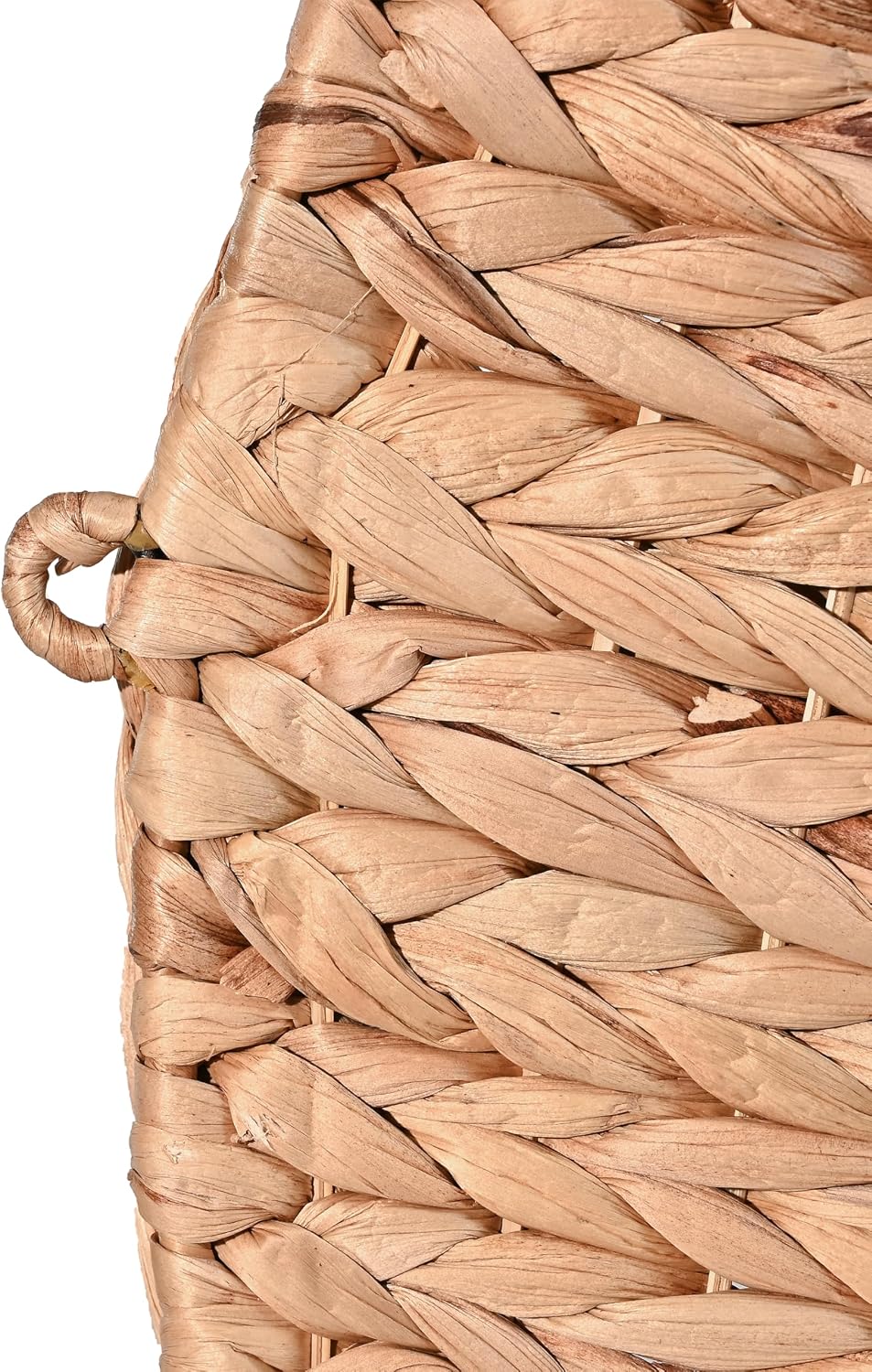 WRK1000A Annulus 24.5" 3-Shelf Circular Handwoven Hyacinth Wall Rack for Entryway / Natural / 24.61