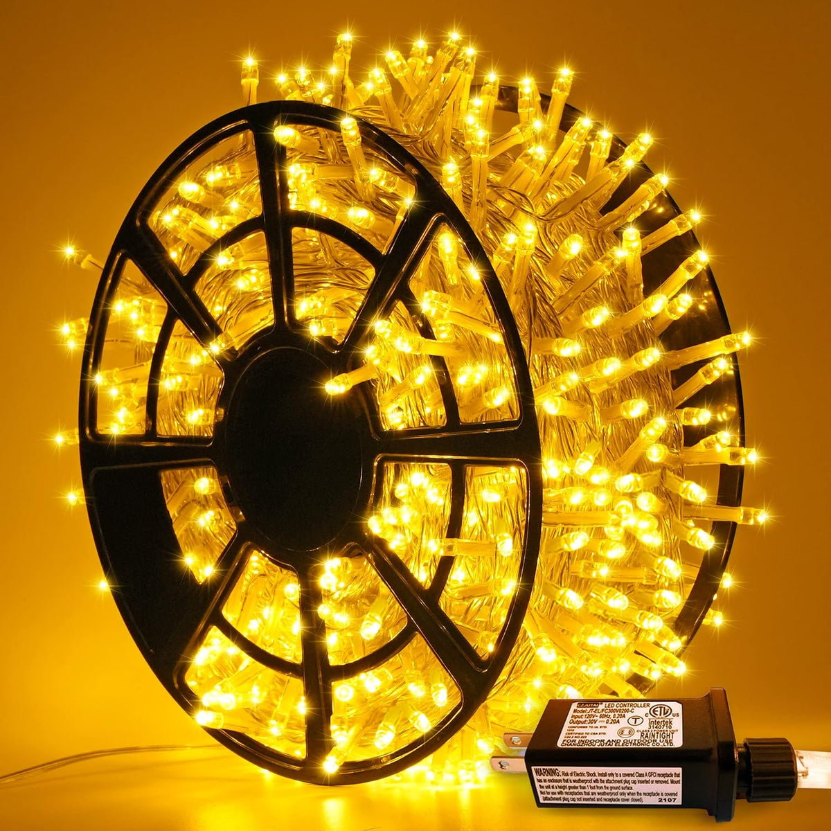 JMEXSUSS 230ft 720 LED Warm White Christmas String Lights Outdoor