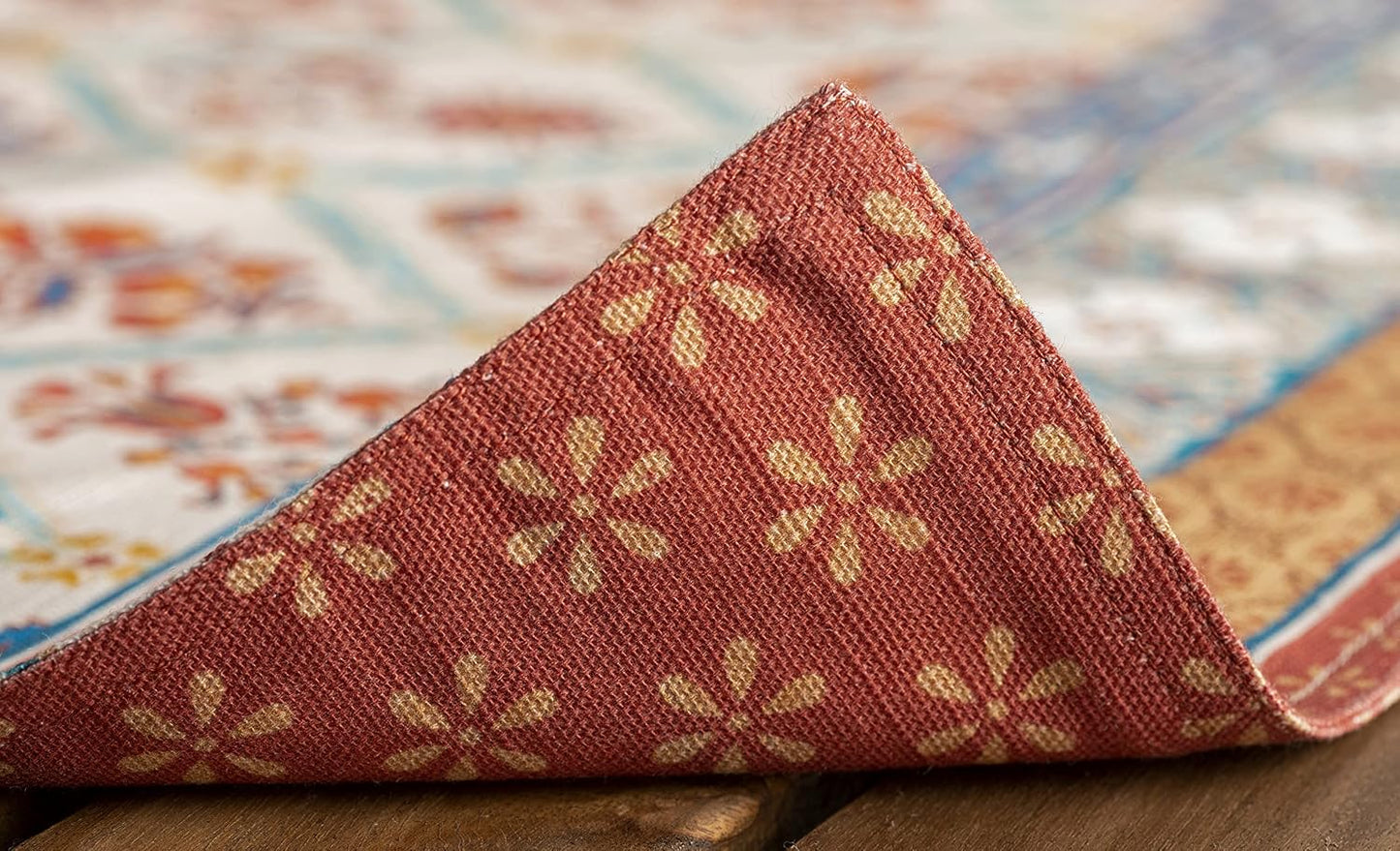 Maison d' Hermine Placemats Set of 4 Reusable 100% Cotton (13"x19") | Cloth Place Mats Washable Table Mats for Kitchen