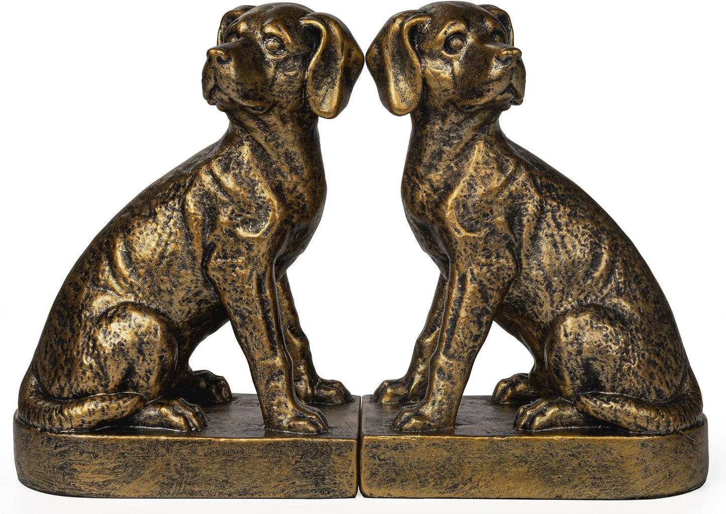 Decorative Bookends / Dog Book Ends for Heavy Books / Gold