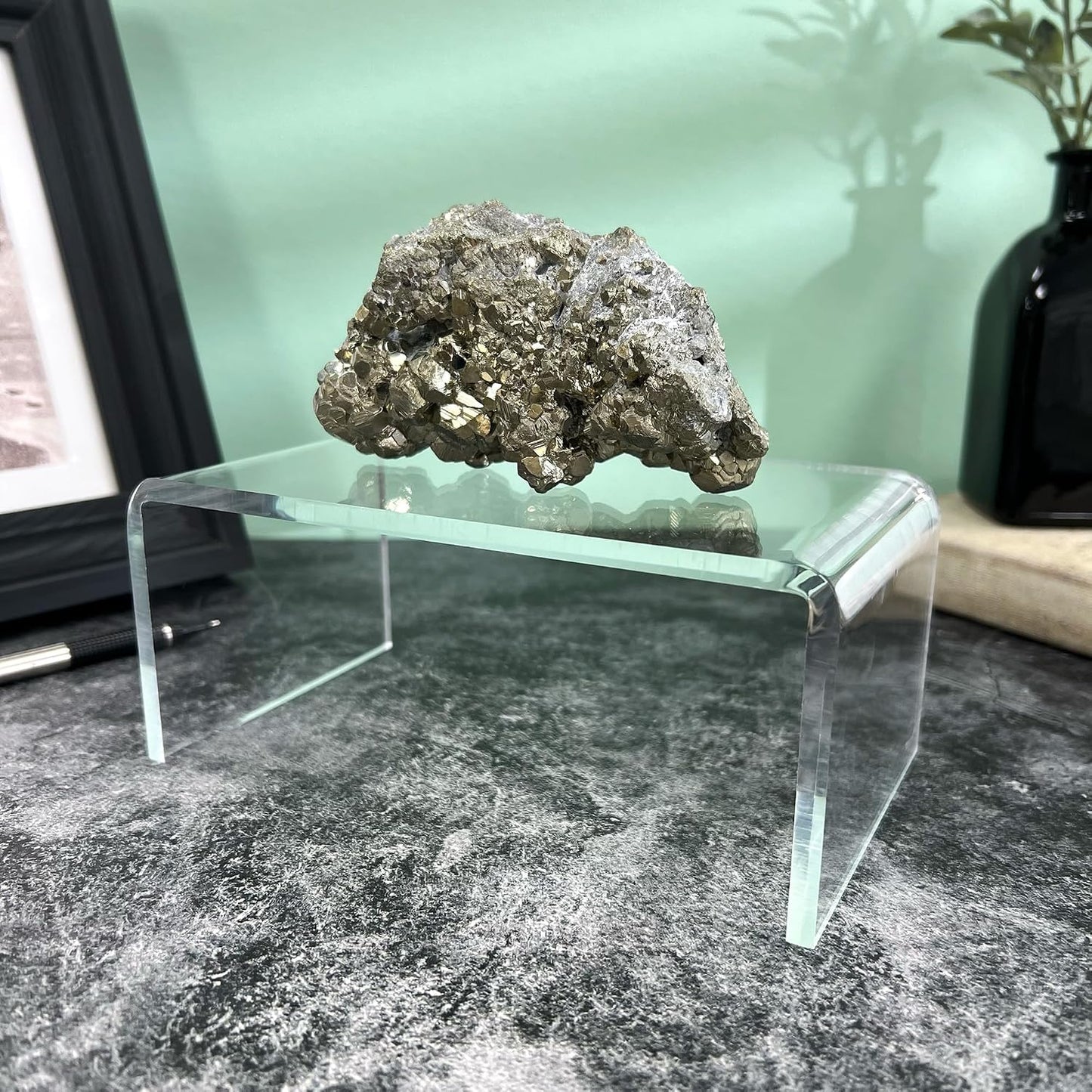 Acrylic Rectangular Display Riser / 3 x 7 x 4 / Clear