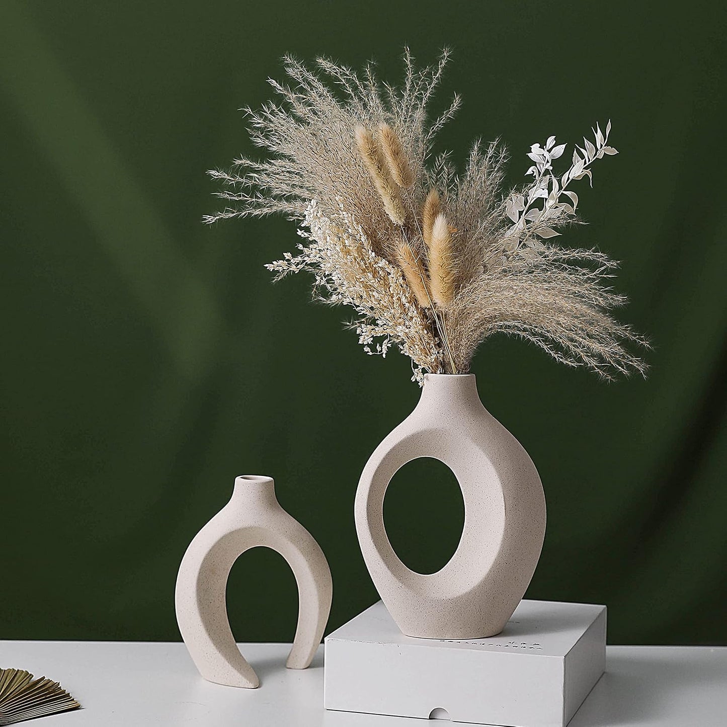 Ceramic Vase Set / White