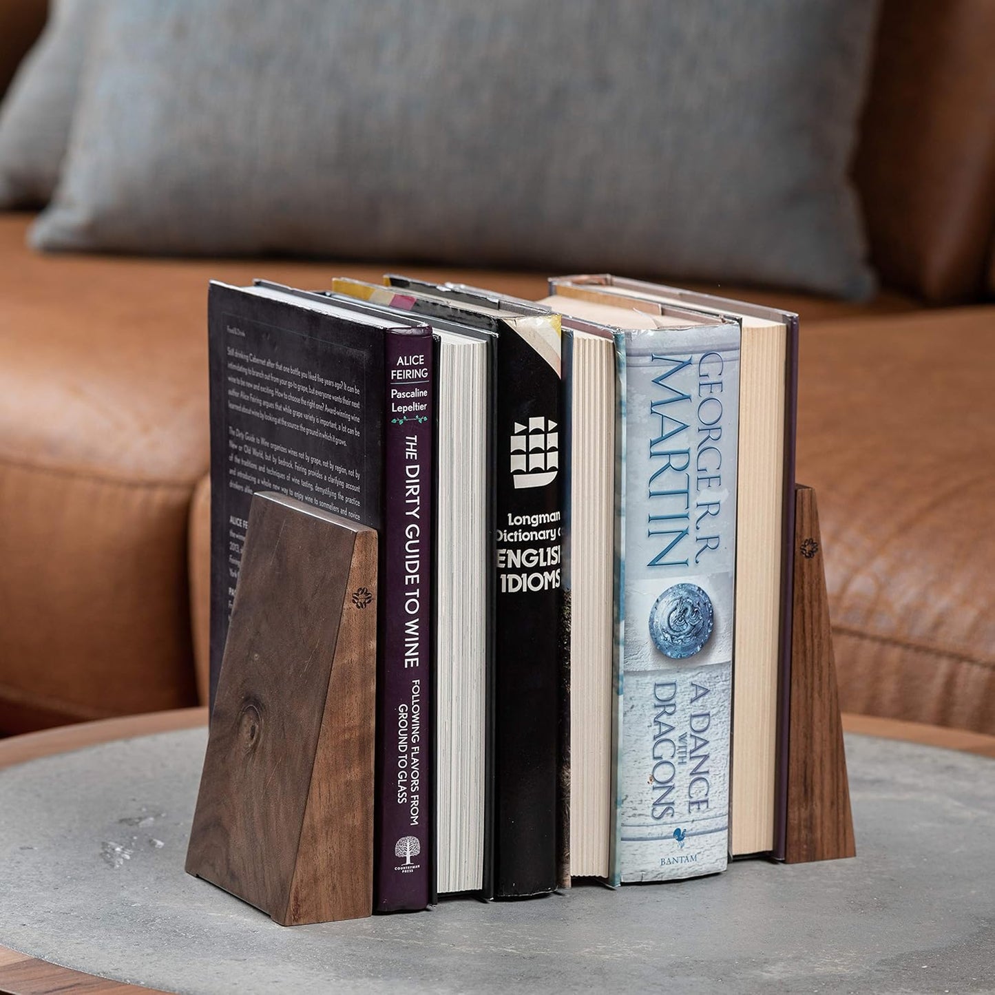 Handmade Wooden Bookends / Walnut