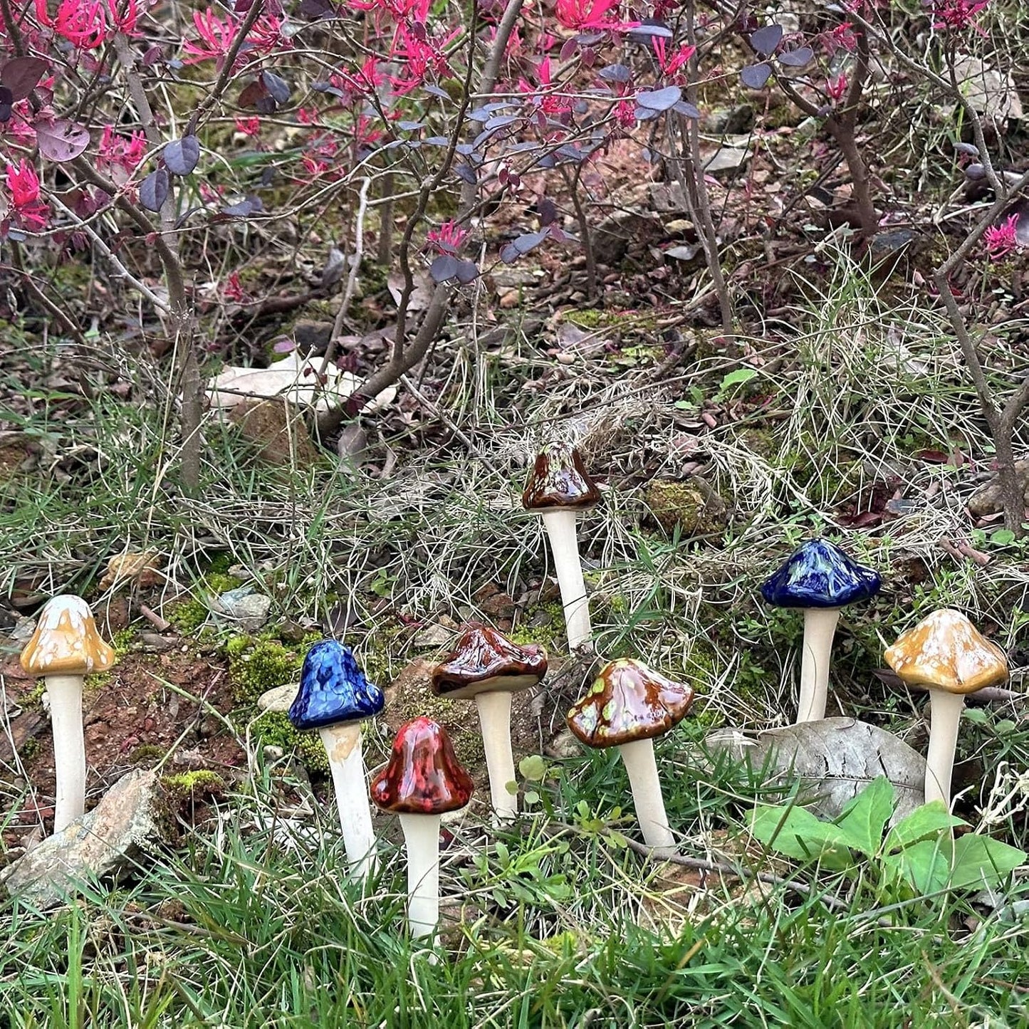 Fairy Yard Planter Pots Mushrooms Fake Mushrooms