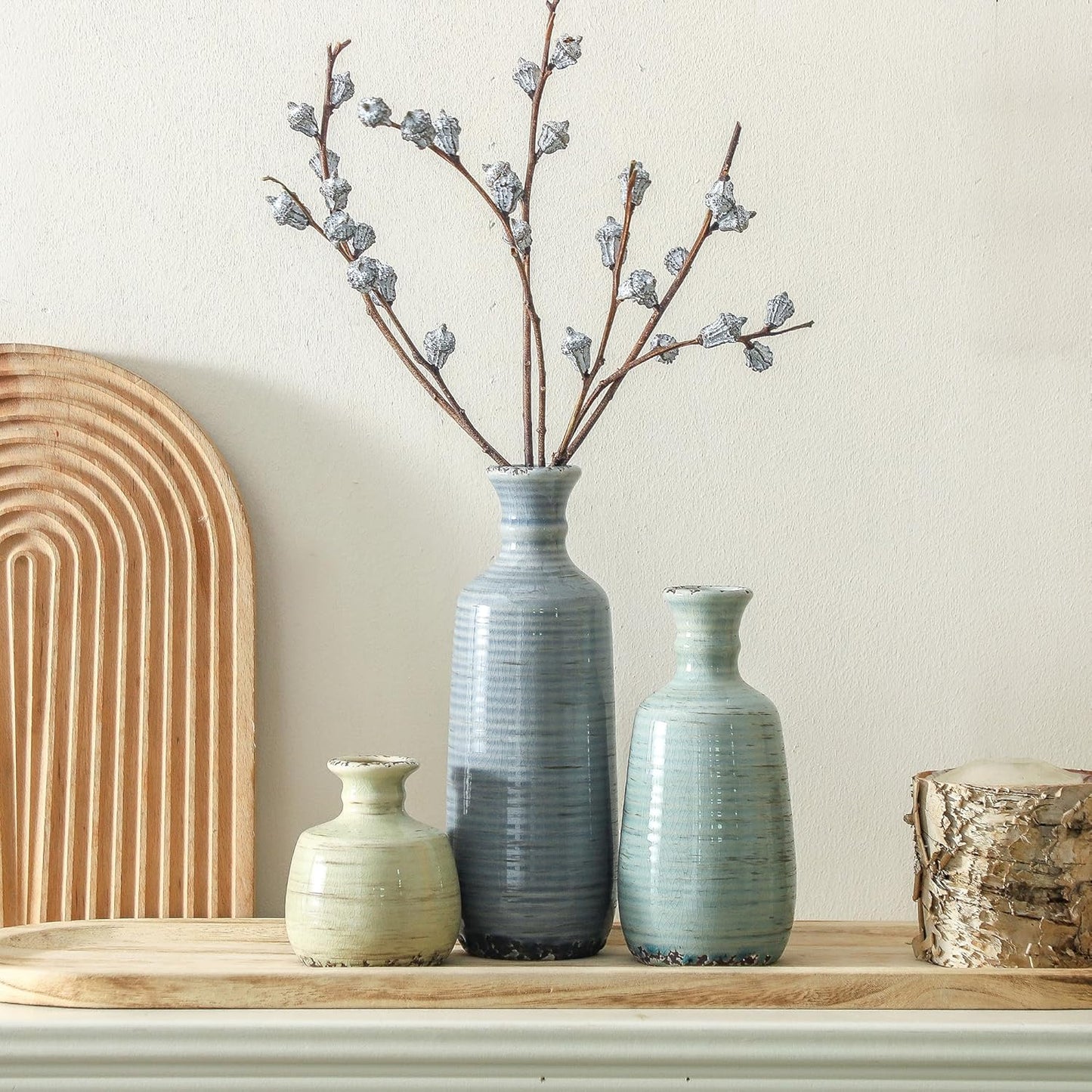 Ceramic Vase / 011 Vase Set - Multicolor / Set of 3