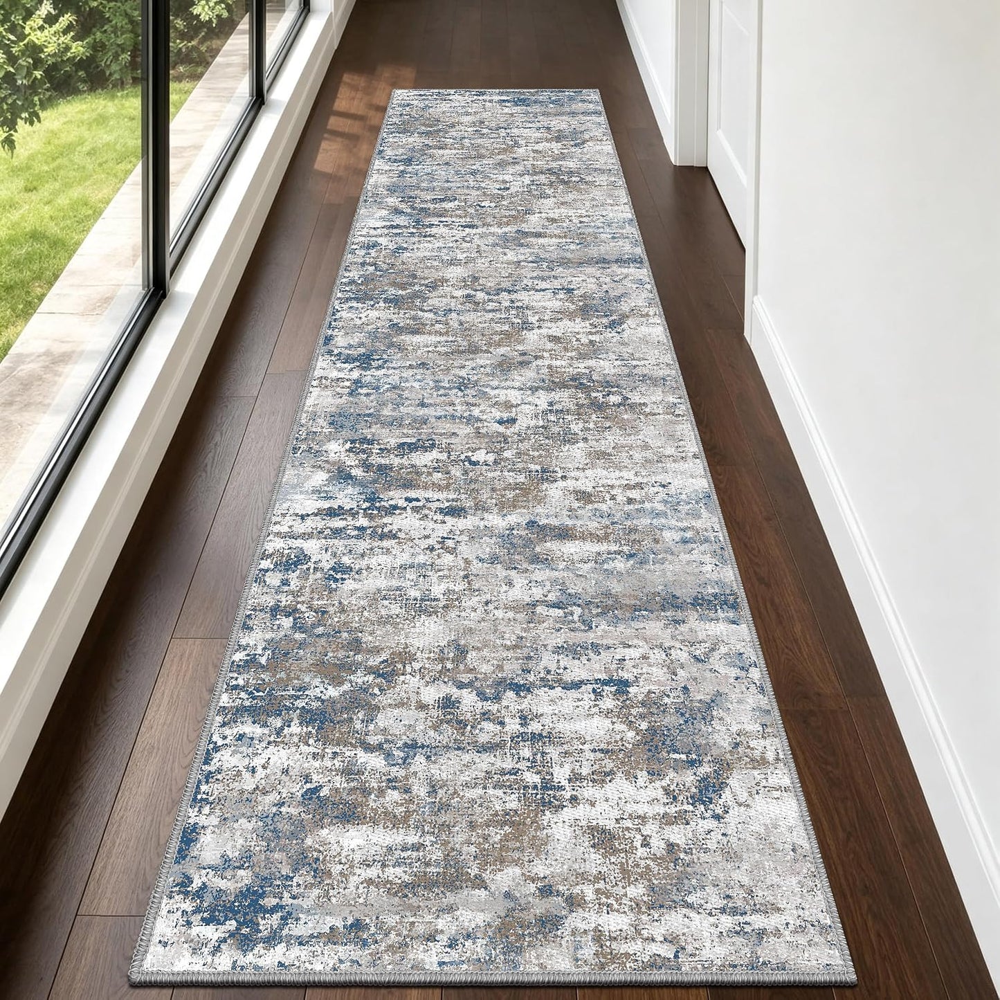 Ophanie Runner Rug for Hallway,2x7 Washable Non-Slip Fluffy Soft Bedside Rugs,Bedroom Living Room Shaggy Carpet for