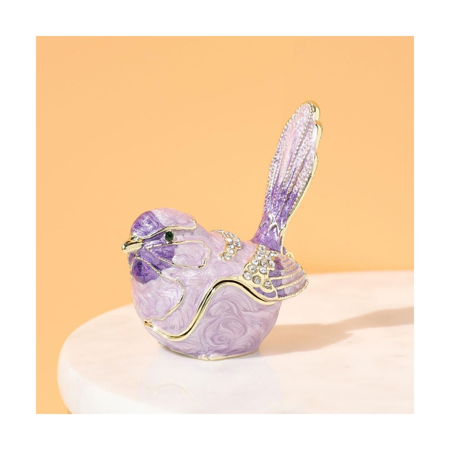 Adorned Mini Jewelry Organizer for Rings & / Blue