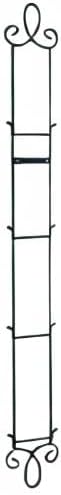 TRIPAR Augusta 4 Tier Vertical Black Plate Rack for Collectible Plates, Plaques, Dishes, & China