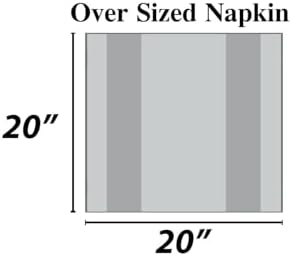 Urban Villa Cloth Napkins Cotton 20x20 (Set of 6) Grey