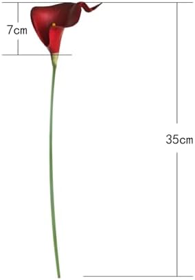 Letjolt Artificial Calla Lily Flowers Dark Red Flowers 20Pcs