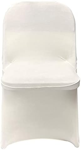 HAINARverS Stretch Spandex Folding Chair Covers 30PCS Ivory