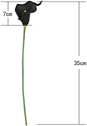 Letjolt Artificial Calla Lily Flowers 12Pcs, Black