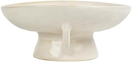 Stoneware Bowl w Reactive Glaze / White / 8.0" Round x 3.75" Tall