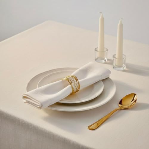 Napkin Rings Set of 12 Metal Gold Round Napkin Rings Buckles for Dining Table Decor Napkin Holders for Wedding Party