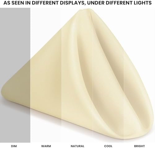 Utopia Home [24 Pack, Ivory] Cloth Napkins 17x17 Inches, 100% Polyester